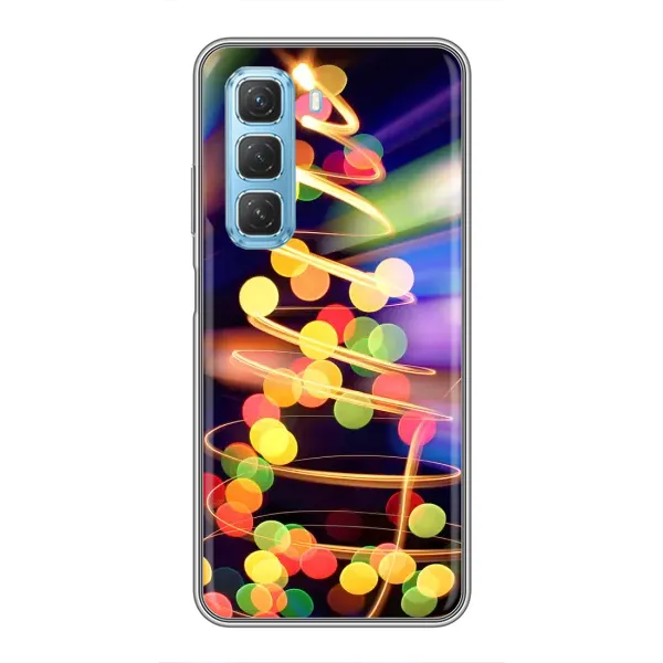 Чехол с принтом «Елка с гирлянд» для Infinix Hot 50 5G Чехол с принтом «Елка с гирлянд» для Infinix Hot 50 5G