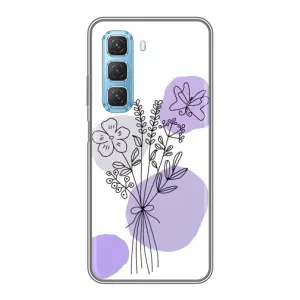 Чохол з принтом «Букет фіолетова абстракція» для Infinix Hot 50 5G