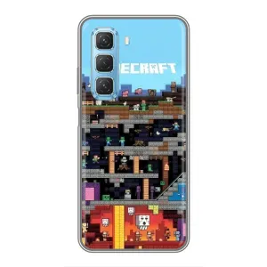 Чохол Майнкрафт на Infinix Hot 50 5G (AlphaPrint) Minecraft (фон Minecraft)