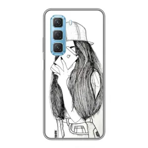 Чохол з друком для Infinix Hot 50 5G - (Мода) (AlphaPrint) (Фото дівчини)