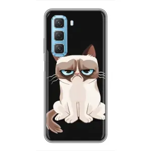 Чохол з принтом для Infinix Hot 50 5G (AlphaPrint) Модні коти (Сумний кіт)