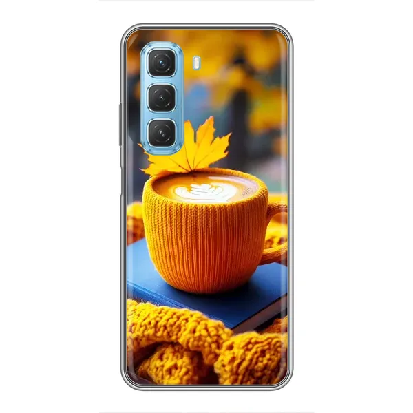 Чохол з принтом «Кава на жовтому пледі» для Infinix Hot 50 5G
