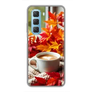 Чехол с уникальным дизайном «Осень с кофе» для Infinix Hot 50 5G