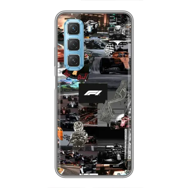 Чохол з принтом «Гоночний колаж Ф1» для Infinix Hot 50 5G Чохол з принтом «Гоночний колаж Ф1» для Infinix Hot 50 5G