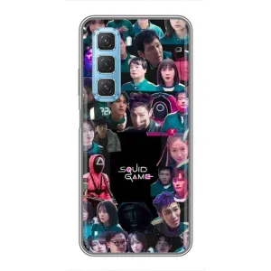 Чохол Гра в кальмара для Infinix Hot 50 5G (Колаж Гра кальмара)