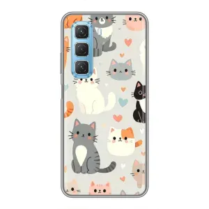 Чохол з малюнком кіт на Infinix Hot 50 5G (Колаж котів)
