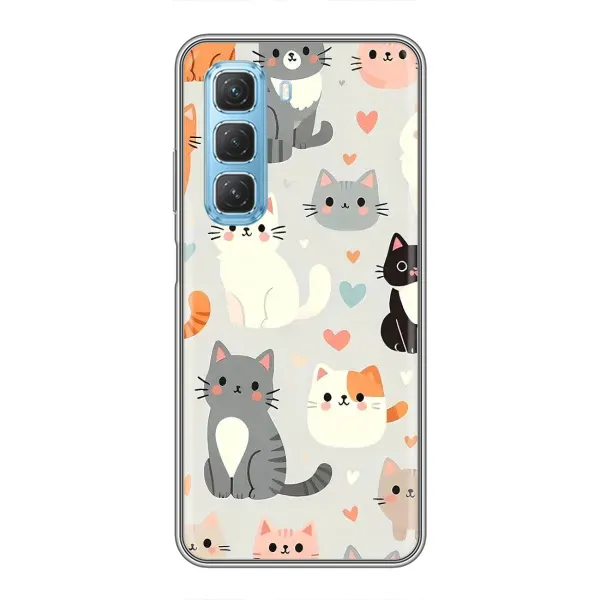 Чохол з принтом «Колаж котів» для Infinix Hot 50 5G