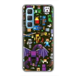 Чохол Майнкрафт на Infinix Hot 50 5G (AlphaPrint) Minecraft (Колаж Майнкрафт)