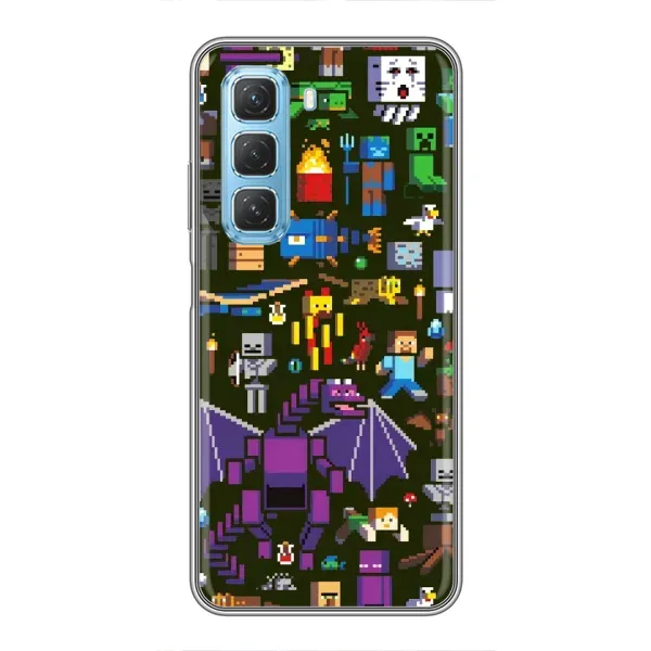 Чохол з принтом «Колаж Майнкрафт» для Infinix Hot 50 5G
