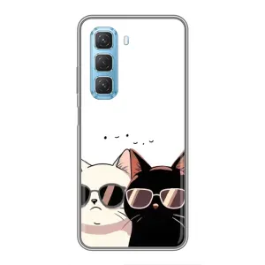 Чохол з малюнком кіт на Infinix Hot 50 5G (Коти в окулярах)