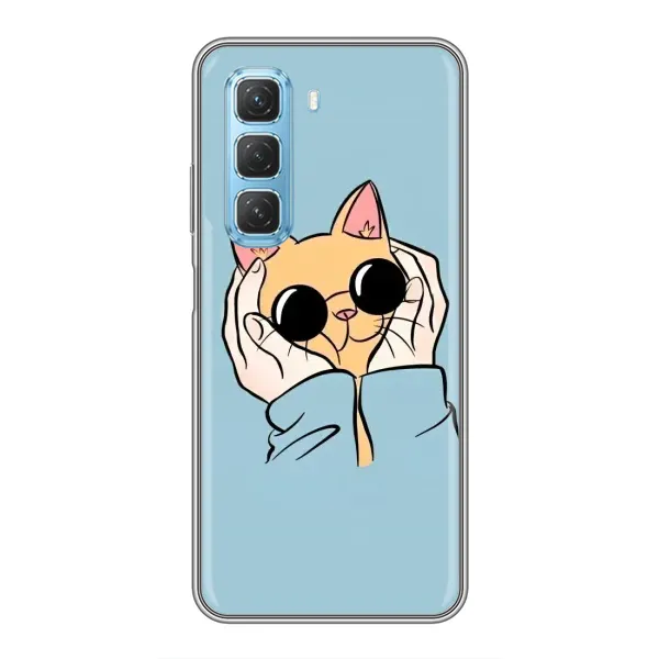 Чохол з принтом «Котик в окулярах» для Infinix Hot 50 5G