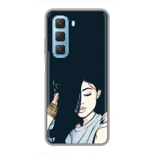 Чохол з друком для Infinix Hot 50 5G - (Мода) (AlphaPrint) (Гарна дівчина)