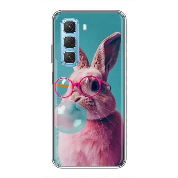 Чохол з принтом «Кролик в окулярах» для Infinix Hot 50 5G