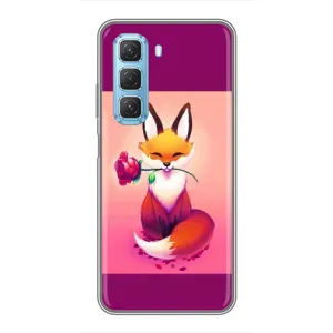 Чехлы с картинкой Лисички для Infinix Hot 50 5G (VPrint) (Лисичка с розочкой)