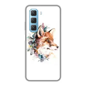 Чехлы с картинкой Лисички для Infinix Hot 50 5G (VPrint) (Лисичка в цветочках)