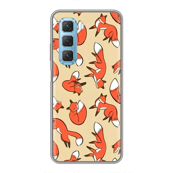 Чехол с принтом «Лисички» для Infinix Hot 50 5G