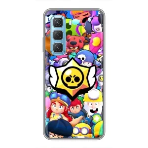 Чехол для Infinix Hot 50 5G Бравл Старс (VPrint) (Лого Brawl Stars)