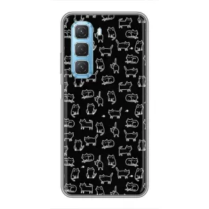 Чохол з принтом для Infinix Hot 50 5G (AlphaPrint) Модні коти (Маленькі котики)