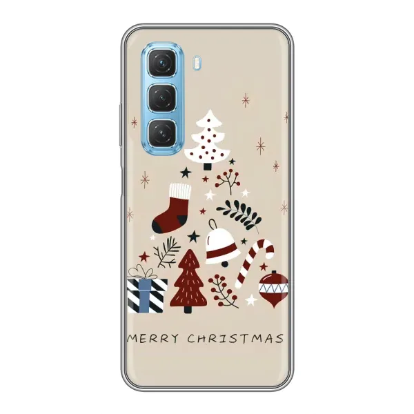 Чохол з принтом «Merry Christmas» для Infinix Hot 50 5G