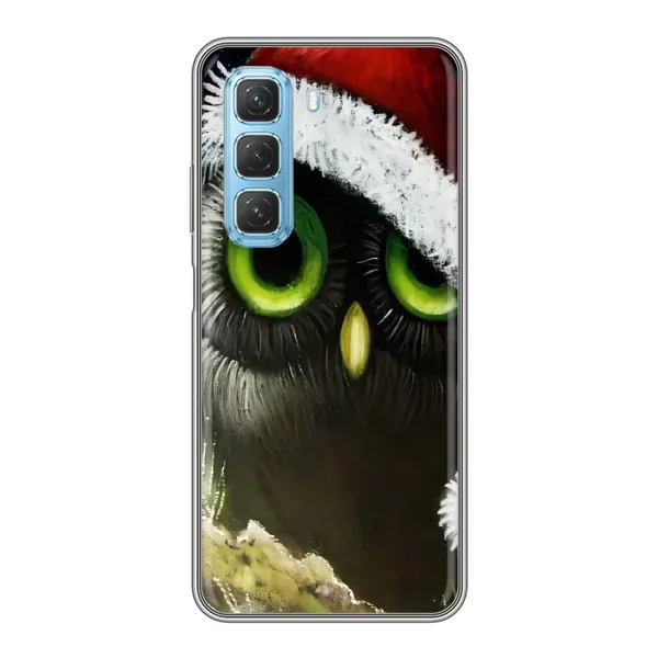 Чехол с принтом «Новогодняя Сова» для Infinix Hot 50 5G Чехол с принтом «Новогодняя Сова» для Infinix Hot 50 5G