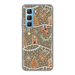 Новорічні, Святкові Чохли для Infinix Hot 50 5G - 2024 год (Новорічні пряники)