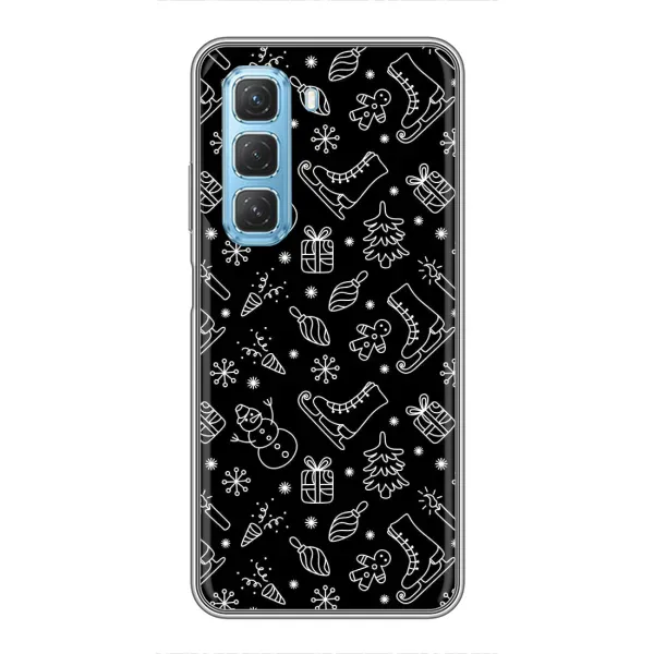 Чохол з принтом «Новорічний фон» для Infinix Hot 50 5G