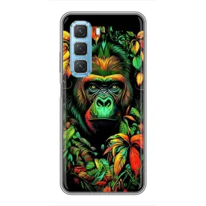 Чохол з Мавпами Infinix Hot 50 5G - (AlphaPrint) (Мавпа в квітах)