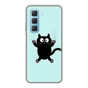 Чохол з принтом для Infinix Hot 50 5G (AlphaPrint) Модні коти (Падаючий кіт)
