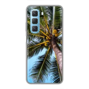 Силиконовый чехол с КАРТИНКАМИ лето для Infinix Hot 50 5G (AlphaPrint) (Пальма)