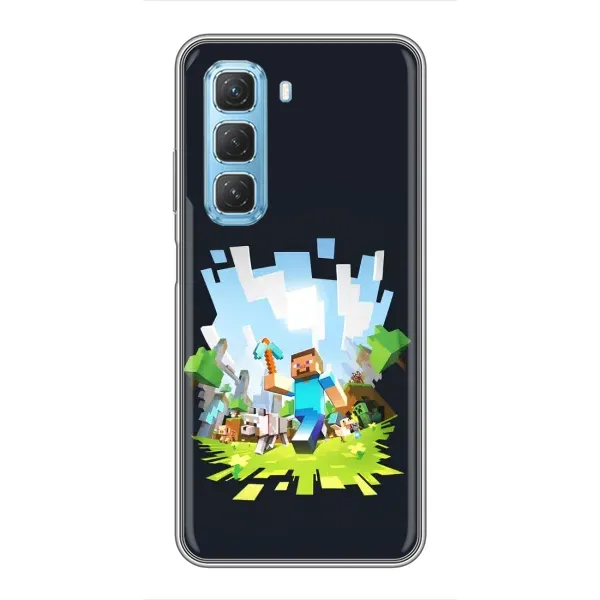 Чохол з принтом «персонажі Minecraft» для Infinix Hot 50 5G