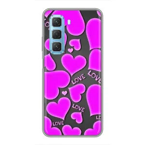 Чехлы для любимой на Інфінікс Хот 50 5Джі (VPrint) (Pink hearts)