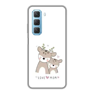 Чохол з принтом «Оленята мама і малюк» для Infinix Hot 50 5G