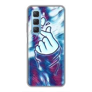Чохол з принтом для Infinix Hot 50 5G (AlphaPrint - Знак сердечка) (Радужне серце)