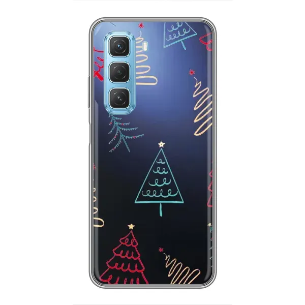 Чохол з принтом «Різдвяні ялинки» для Infinix Hot 50 5G