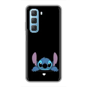 Чохол з принтом Стіч на Infinix Hot 50 5G (Стіч на чорному)