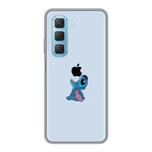 Чохол з принтом Стіч на Infinix Hot 50 5G (Stitch apple)