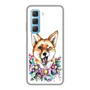 Чехлы с картинкой Лисички для Infinix Hot 50 5G (VPrint) (Веселая лисичка)