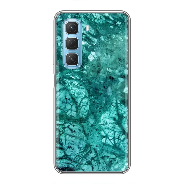 Чохол з принтом «Зелений мрамор» для Infinix Hot 50 5G