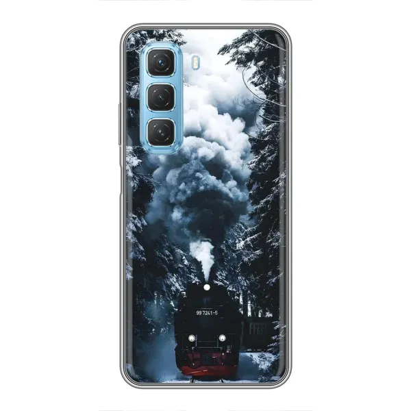 Чохол з принтом «Зимовий потяг» для Infinix Hot 50 5G