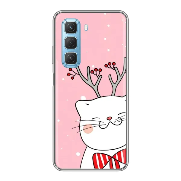 Чехол с принтом «Зимний кот» для Infinix Hot 50 5G Чехол с принтом «Зимний кот» для Infinix Hot 50 5G