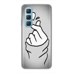 Чохол з принтом для Infinix Hot 50 5G (AlphaPrint - Знак сердечка) (Значок Love)