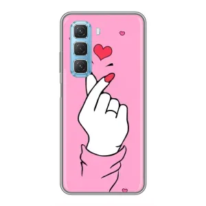 Чохол з принтом для Infinix Hot 50 5G (AlphaPrint - Знак сердечка) (Знак Love)