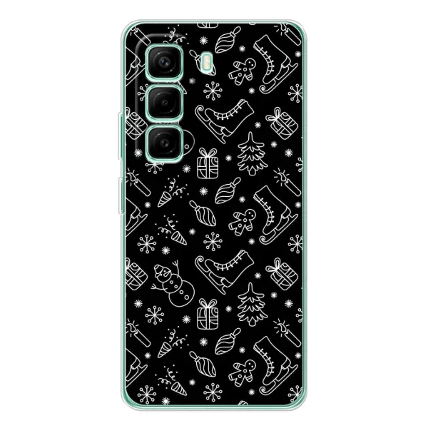 Чехол с принтом «Новогодний фон» для Infinix Hot 50 Pro Plus