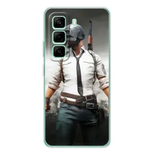 Чехол PUBG для Инфиникс Хот 50 Про Плюс (AlphaPrint) (Пабг мен)