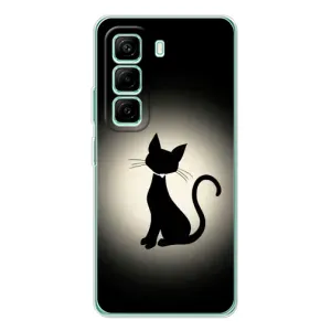 Чехол с принтом «Силуэт котика» для Infinix Hot 50 Pro Plus