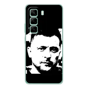 Чехол для Infinix Hot 50 Pro Plus (AlphaPrint - с принтом Зеленского) (Зеленский АРТ)