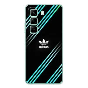 Чехлы Адидас для Infinix Hot 50 Pro (AlphaPrint) (Адидас с полосами)