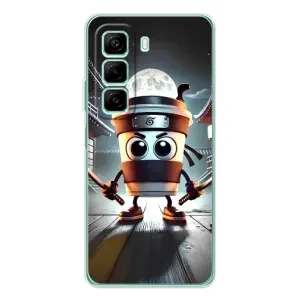 Чехол с мемом Тралалело тралала на Infinix Hot 50 Pro (Капучино асасино)