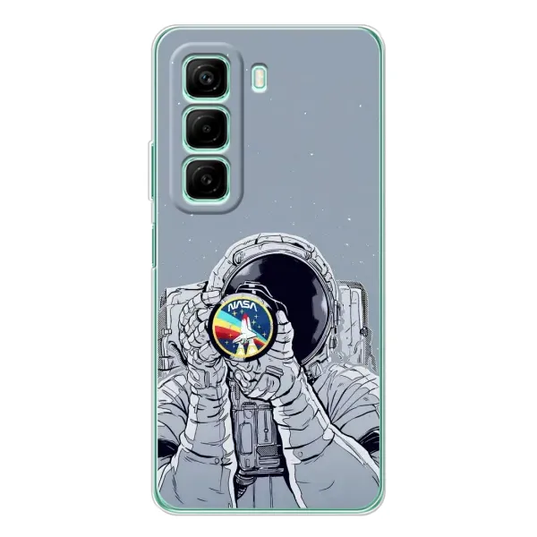 Чехол с принтом «Космонавт фото» для Infinix Hot 50 Pro Чехол с принтом «Космонавт фото» для Infinix Hot 50 Pro