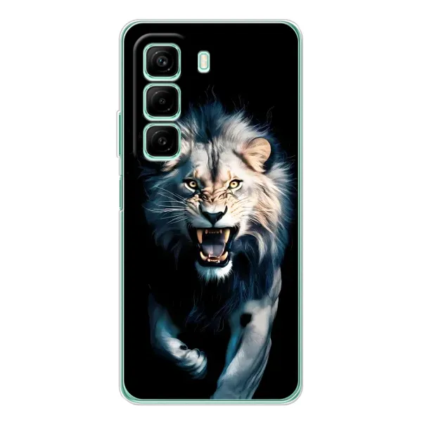 Чехол с принтом «Лев в темноте» для Infinix Hot 50 Pro Чехол с принтом «Лев в темноте» для Infinix Hot 50 Pro